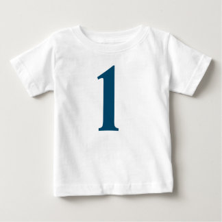 Camiseta Para Bebê Número simples e Na moda "1"