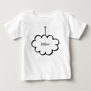 Camiseta Para Bebê Nuvem Personalizada na Corda