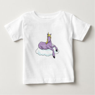 Camiseta Para Bebê Nuvem Unicorn