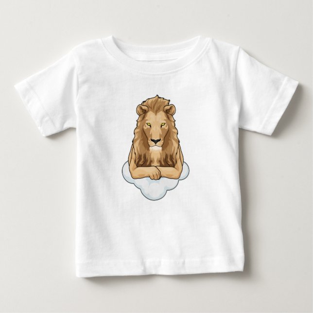 Camiseta Para Bebê Nuvens de Leão (Frente)