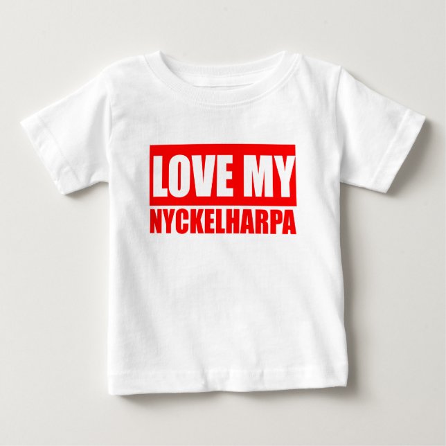 Camiseta Para Bebê Nyckelharpa Engraçada (Frente)