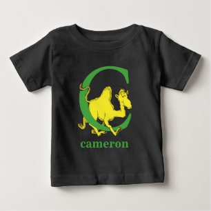 Camiseta Para Bebê O ABC do Dr. Seuss: Letra C - Verde Adicione seu