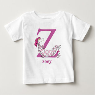 Camiseta Para Bebê O ABC do Dr. Seuss: Letra Z - Roxo  Adicione Seu N