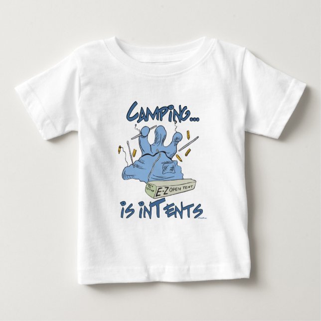 Camiseta Para Bebê O acampamento é intenção (Frente)