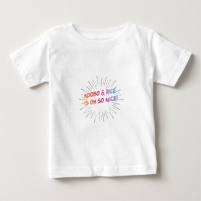 Camiseta Para Bebê O Adobo & o arroz são oh tão agradáveis! (Frente)