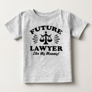 Camiseta Para Bebê O advogado futuro gosta de minhas mamães