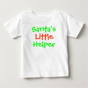 Camiseta Para Bebê O ajudante pequeno do papai noel