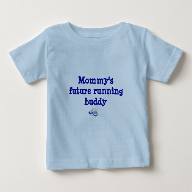 Camiseta Para Bebê O amigo Running futuro da mamã (Frente)
