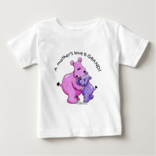 Camiseta Para Bebê O amor da mãe de Hippos-A é grandioso!