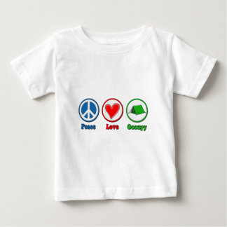 Camiseta Para Bebê O amor da paz ocupa