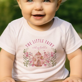 Camiseta Para Bebê O Aniversário Da Pequena Fada E Do Bule De Chá