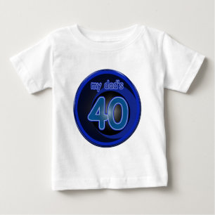 Camiseta Para Bebê O aniversário de 40 anos do pai