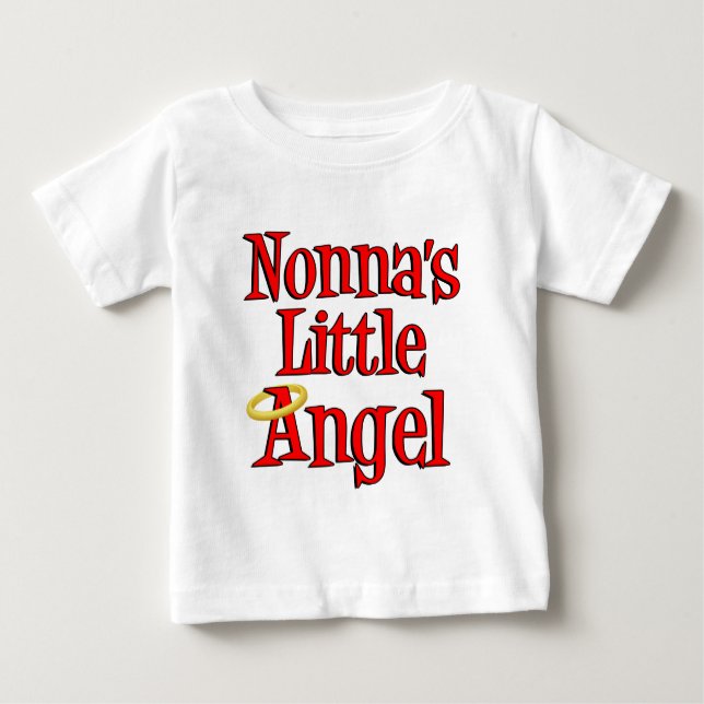 Camiseta Para Bebê O Anjo Pequeno da Nonna (Frente)
