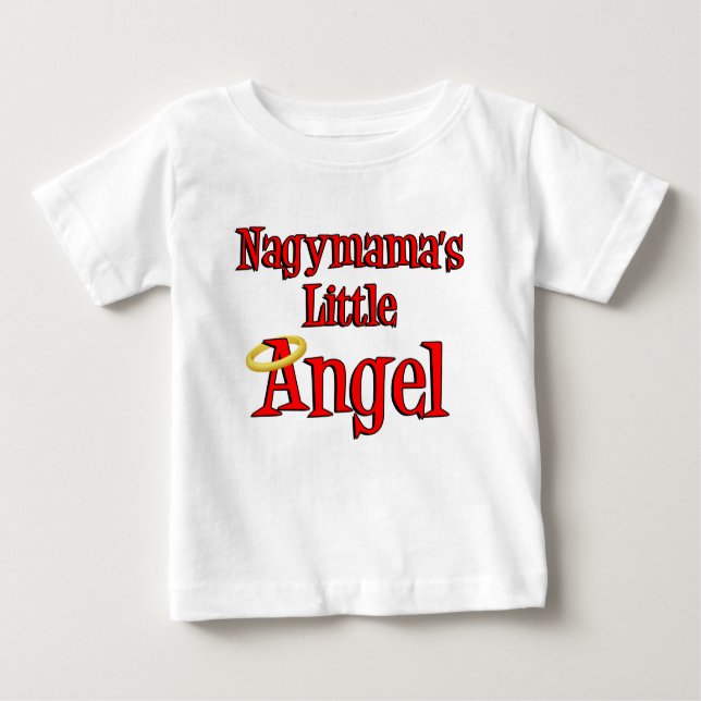 Camiseta Para Bebê O Anjo Pequeno de Nagymama (Frente)