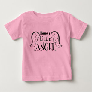 Camiseta Para Bebê O anjo pequeno de Nana