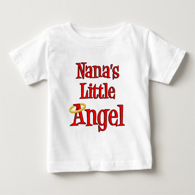 Camiseta Para Bebê O anjo pequeno de Nana (Frente)