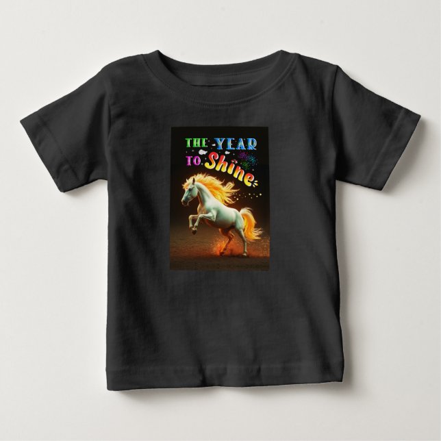 Camiseta Para Bebê O Ano Para Brilhar (Frente)