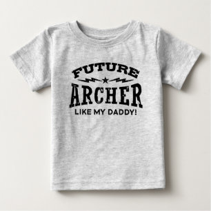 Camiseta Para Bebê O arqueiro futuro gosta de meu pai