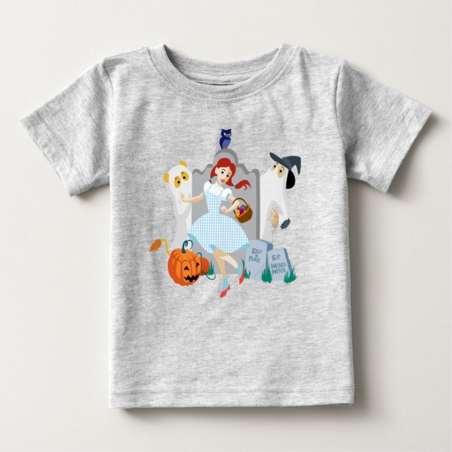 Camiseta Para Bebê O Assistente De Oz™ | Dorothy Halloween Happy Danc (Frente)