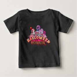 Camiseta Para Bebê O Assustador do Halloween provoca horror