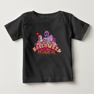 Camiseta Para Bebê O Assustador do Halloween provoca horror