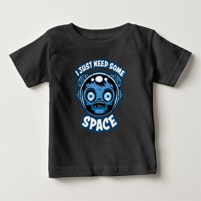 Camiseta Para Bebê O Astronauta Zombie Precisa De Algum Espaço (Frente)