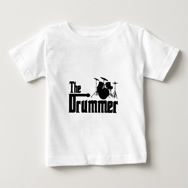 Camiseta Para Bebê O baterista (Frente)