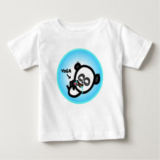Camiseta Para Bebê O bebê animado - panda da ioga