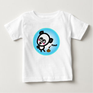 Camiseta Para Bebê O bebê animado - tombadilho da panda