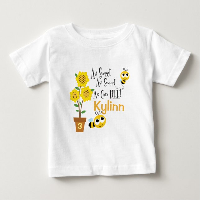 Camiseta Para Bebê O bebê Bumble o t-shirt da abelha (Frente)
