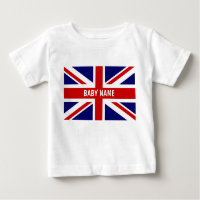O bebê de Union Jack cobre a bandeira de |