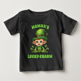 Camiseta Para Bebê O Bebê do Charme Sortudo da mamãe