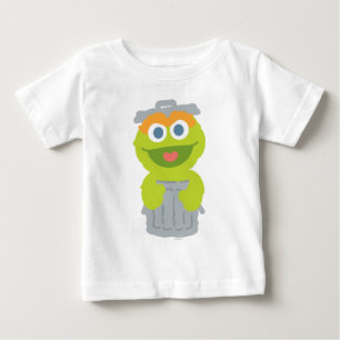 Camiseta Para Bebê O Bebê Oscar, o Monstro Sujo