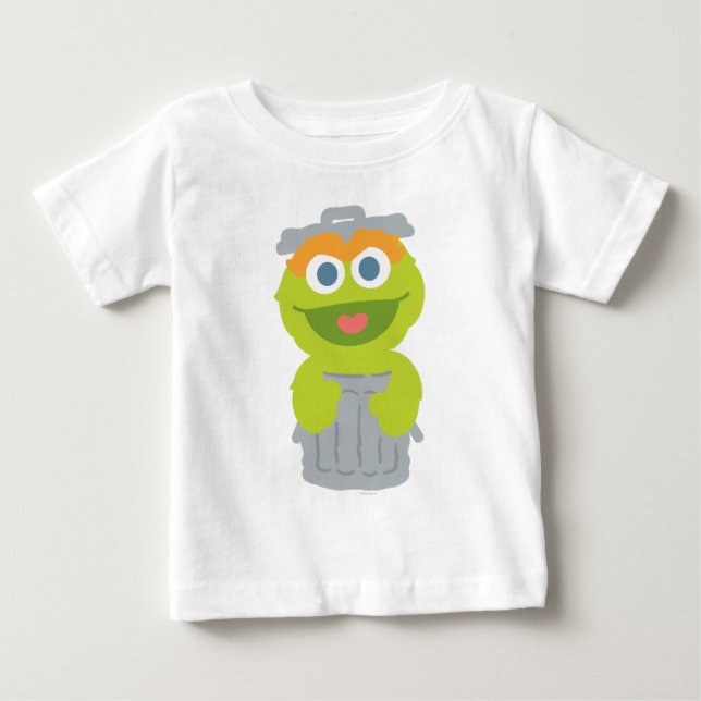 Camiseta Para Bebê O Bebê Oscar, o Monstro Sujo (Frente)