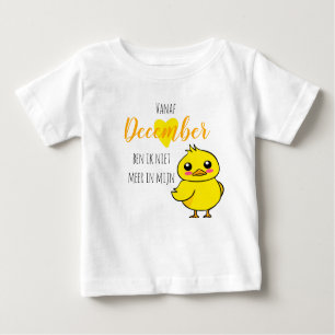 Camiseta Para Bebê O bebê revela Niet meer em mijn eendje schattig