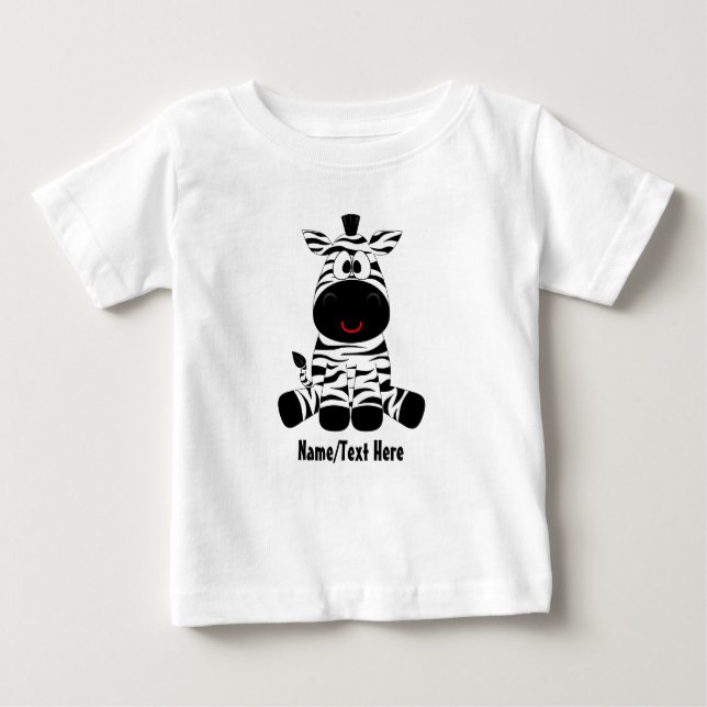Camiseta Para Bebê O bebê Zebra é fofo (Frente)
