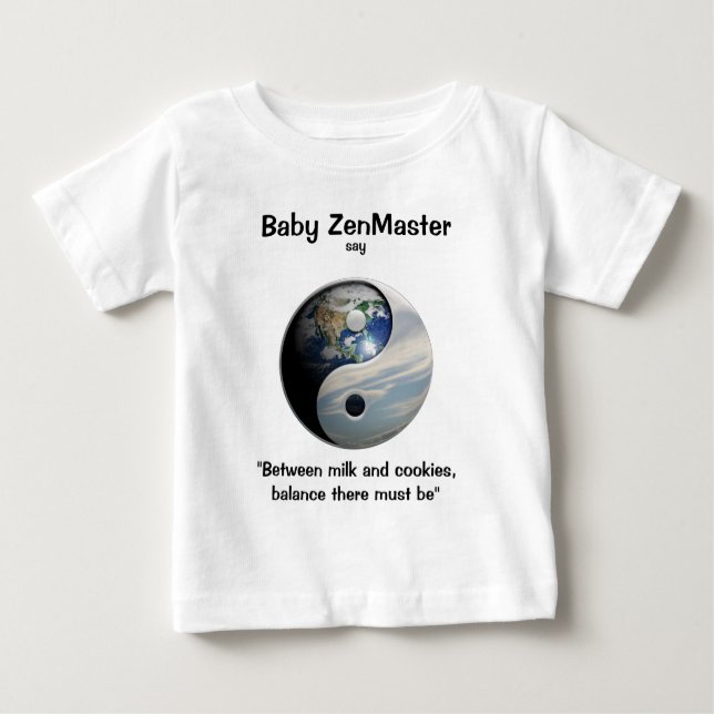 Camiseta Para Bebê O bebê ZenMaster diz… (O personalize!) (Frente)