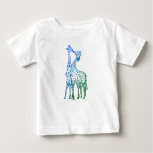 Camiseta Para Bebê O beijo das girafas Tutu RufleTee