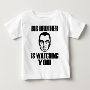 Camiseta Para Bebê O big brother está olhando-o