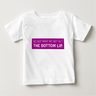 Camiseta Para Bebê O bordo inferior (roxo)
