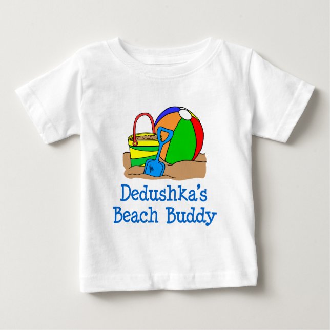 Camiseta Para Bebê O Buddy da Praia de Dedushka (Frente)