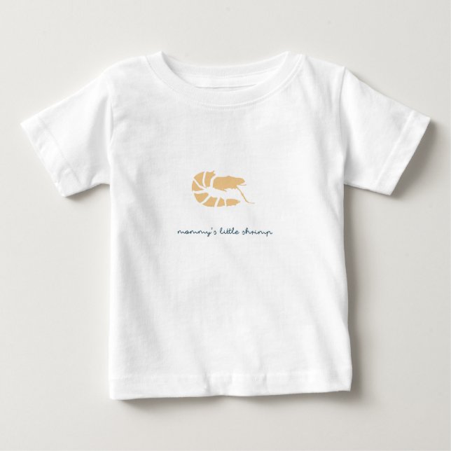 Camiseta Para Bebê o camarão pequeno da mamã (Frente)