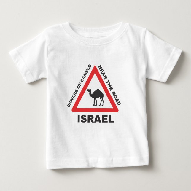 Camiseta Para Bebê O camelo assina dentro Israel (Frente)