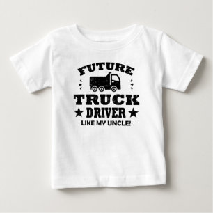 CAMISETA PARA BEBÊ O CAMIONISTA FUTURO GOSTA DE MEU TIO!
