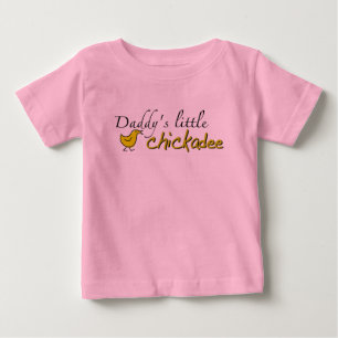 Camiseta Para Bebê O chickadee pequeno do pai