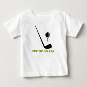 Camiseta Para Bebê O clube e a bola futuros do jogador de golfe