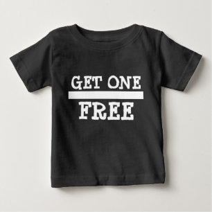 Camiseta Para Bebê O comprar um do gêmeo 2 obtem um livre