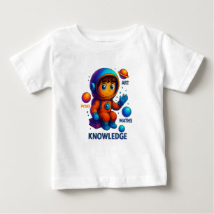 Camiseta Para Bebê O Conhecimento é Meu Universo - Explorando o Apren
