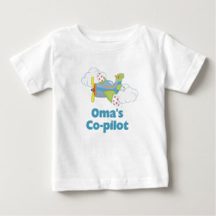 Camiseta Para Bebê O copiloto de Oma