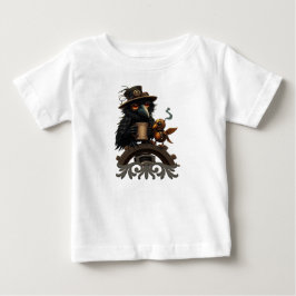 Camiseta Para Bebê O corvo alimentado por Café